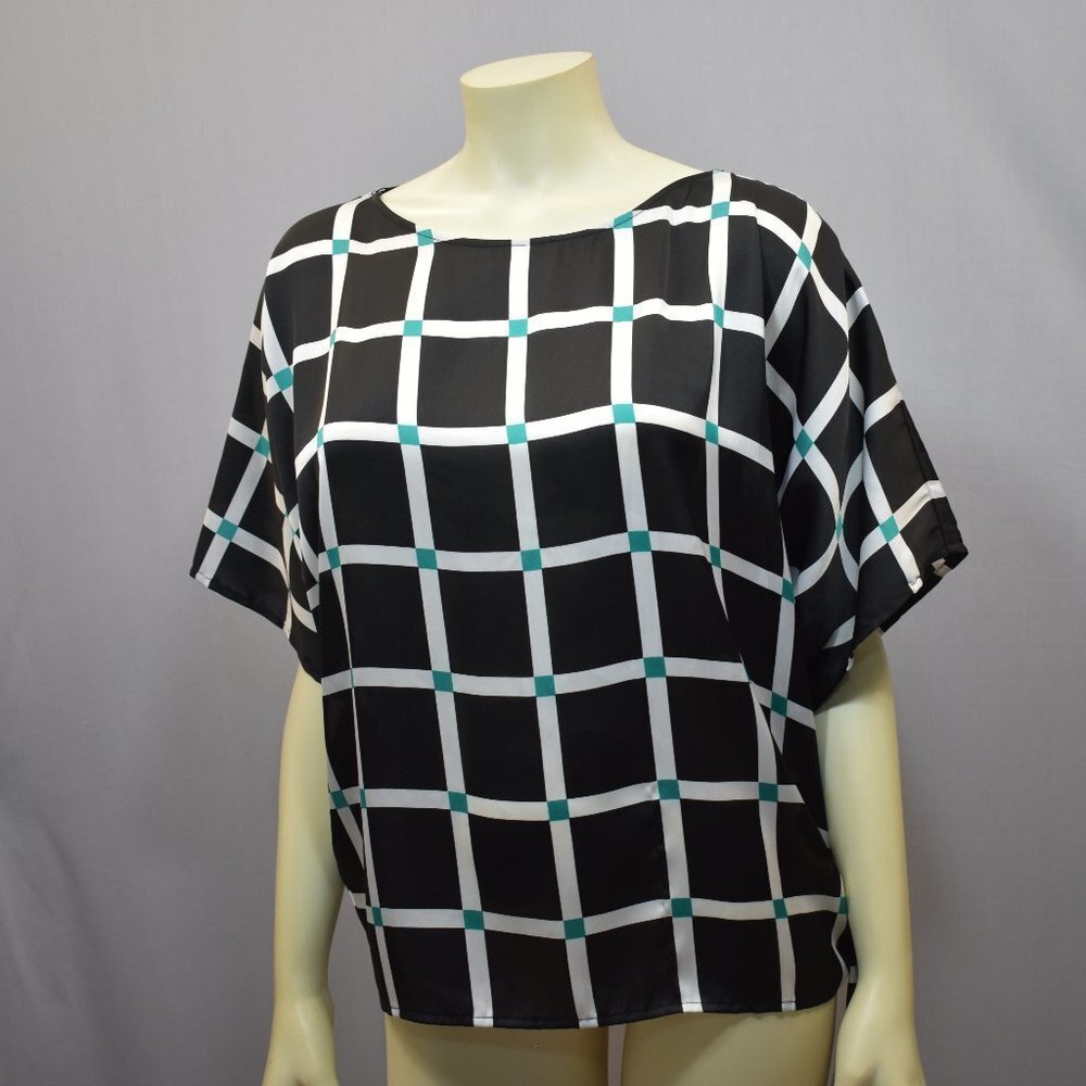 MICHAEL KORS SATIN SIDE TIE BLOUSE SM